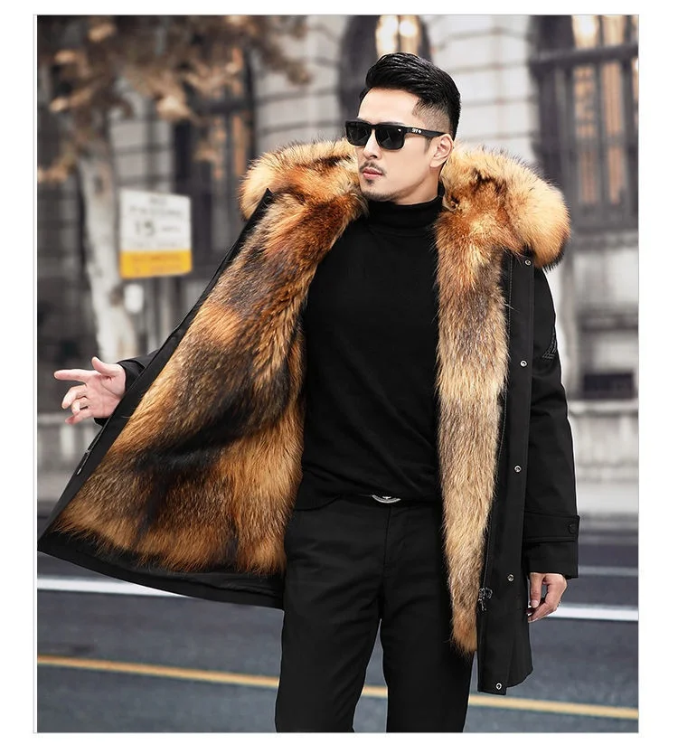 Men's Whole Mink Liner Winter New Fur Integrated Coat Imitated Mink Fur ...