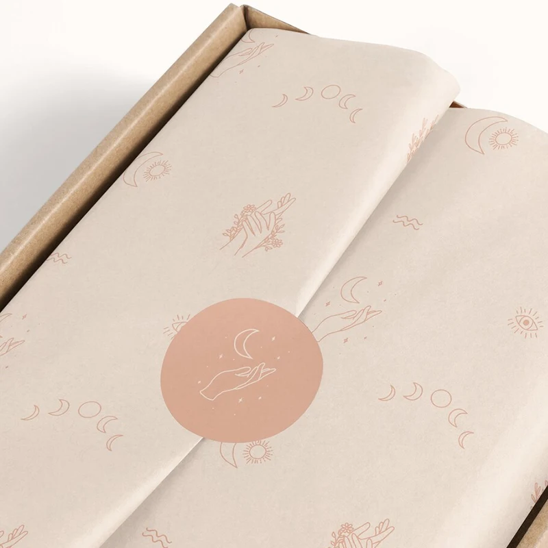 Custom Eco Friendly White Wrapping Tissue Paper With Brands Names