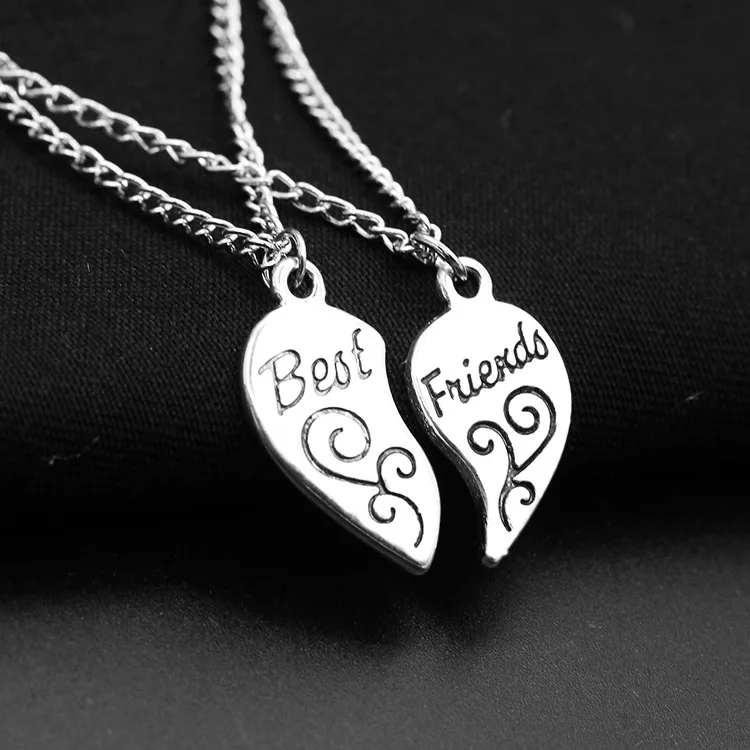 2PC Best Friend Mother Daughter Heart Pendant Necklace Gifts Mom Friendship BFF 2PC Best Friend Mother Daughter Heart Pendant Necklace Gifts Mom Friendship BFF