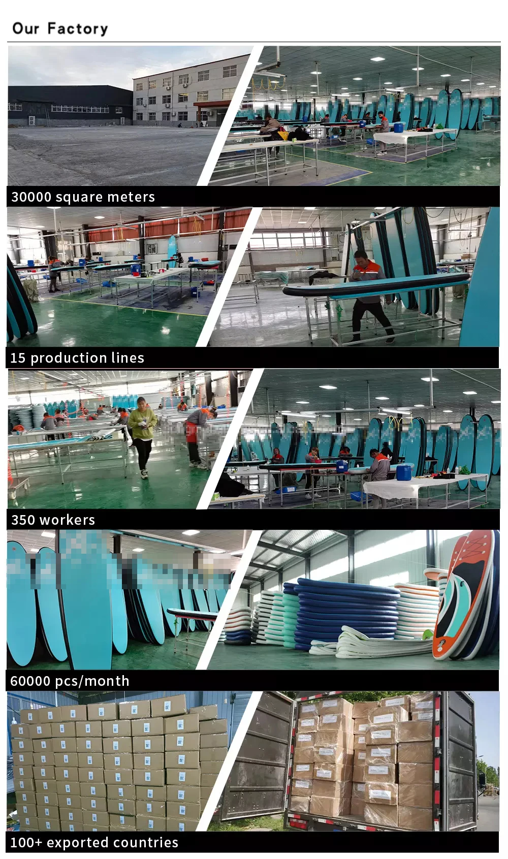 11'x33''x6'' Ocean Blue Wood Design Inflatable Sup Stand Up Paddle