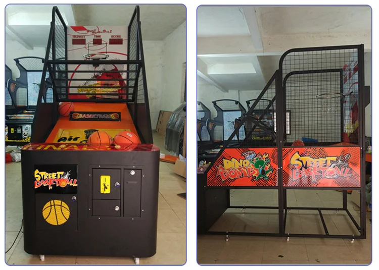 Pop Coin Operated  a Shot Basketball Game Three Stage Game Mode Indoor Commercial Basketball Arcade Game Machine