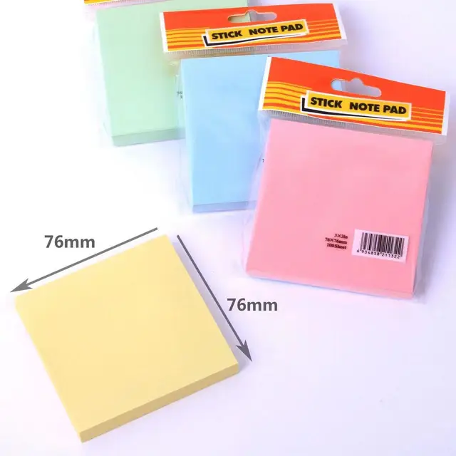 Stationery School Supplies 3x3 Paper Stickers Index Posted It Sticky Note Pad Custom Memo Pad Sticky Notes