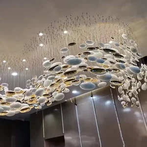 Zeal Lighting Large Project Glass Luxury Egg-Shaped Customized Chandelier Light for Hotel Lobby Salons