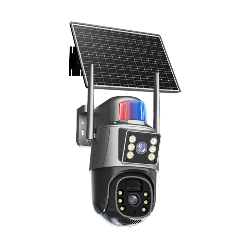 WiFi 4G Dual Mode with AI Human Detection 4MP Outdoor Solar IP Security Camera for Home Parking Lot Warehouse