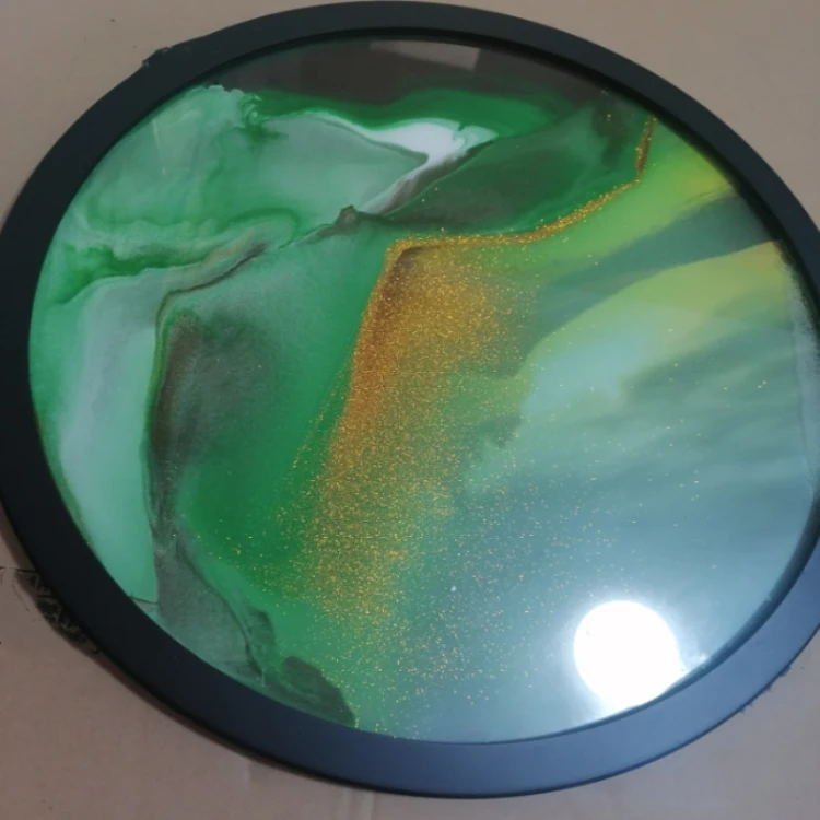 Flowing Sand Painting Frame Moving Sand Round Picture Dynamic 3D Natural Landscape Sand Frame Home Ornament Wall Art
