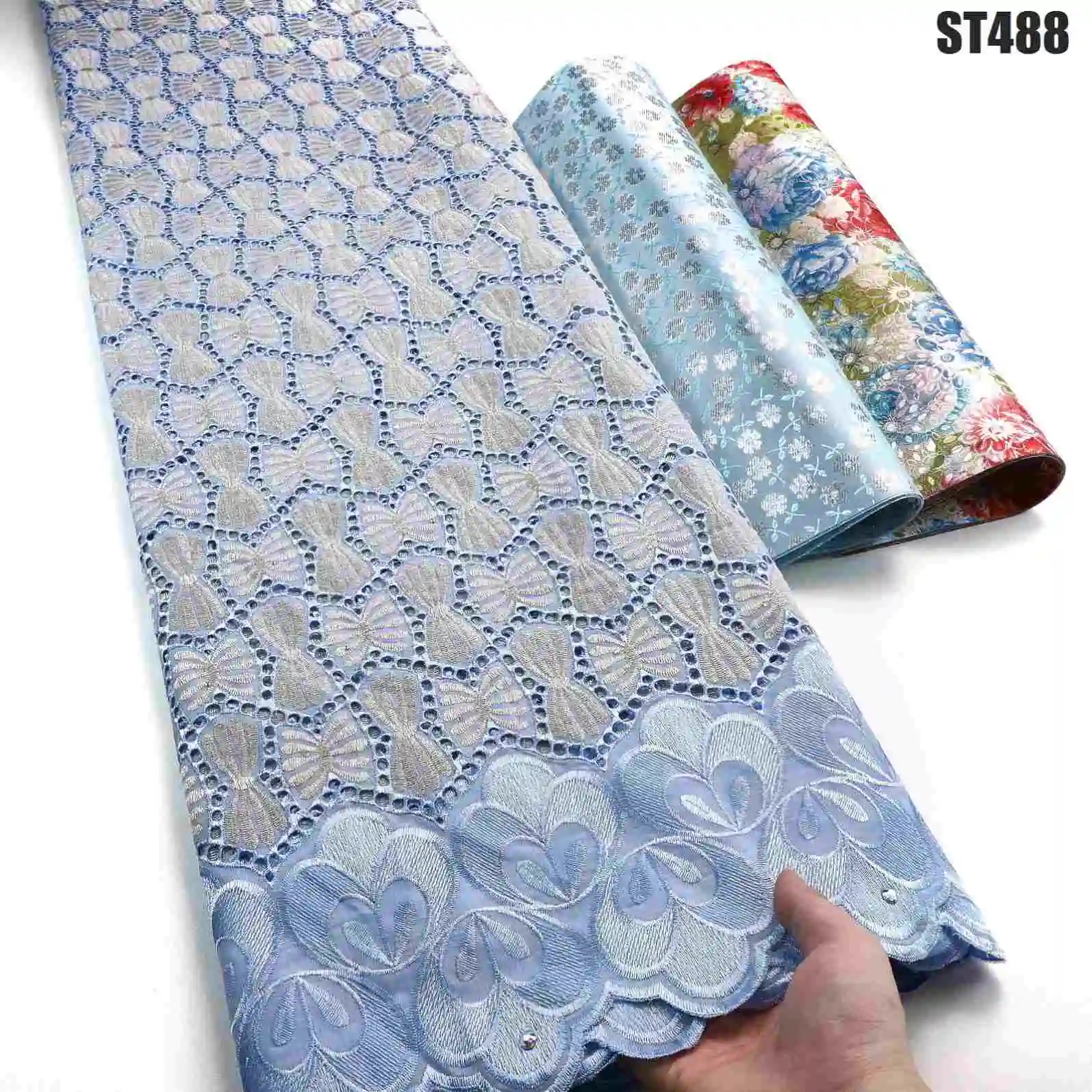 Cotton lace suède op yilon Supoo Swiss Voile Cotton Lace