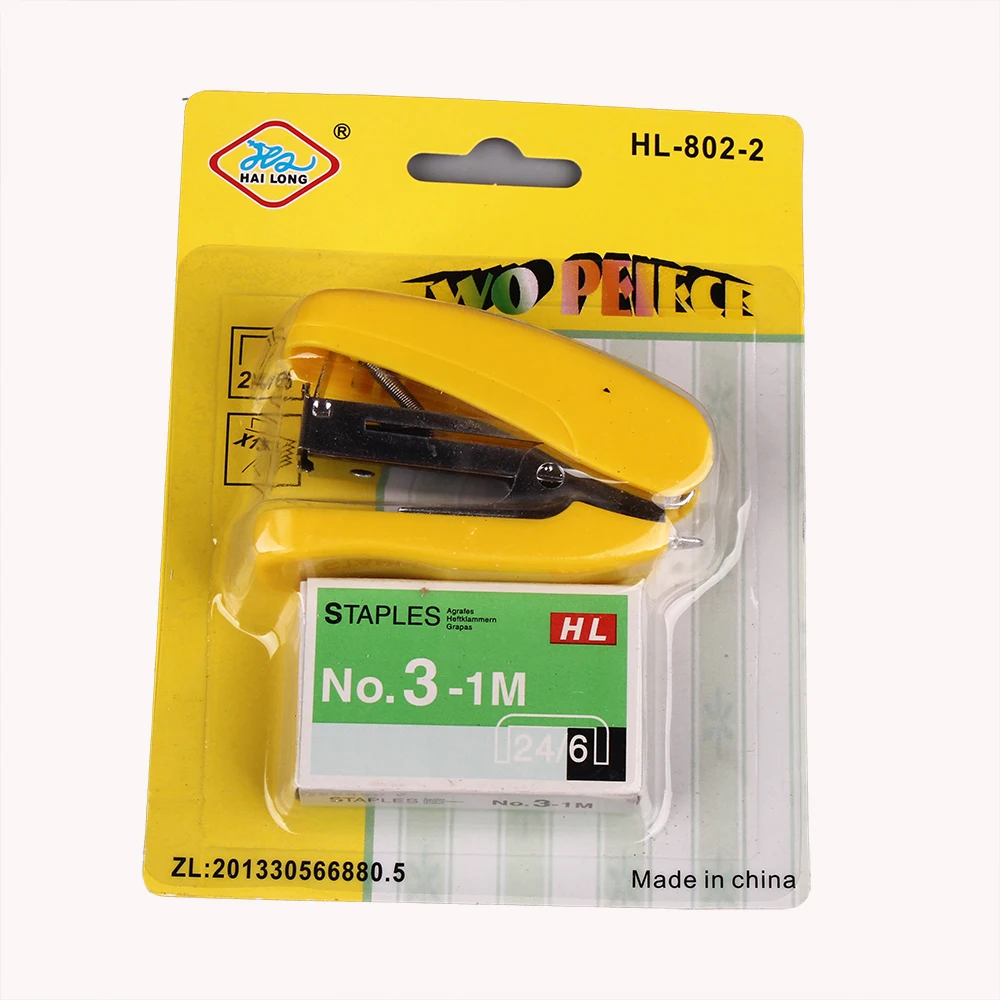 Mini Stapler No.10 Stapler Pin Colorful Staples Set For Office Binding
