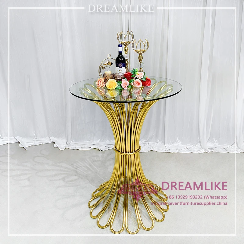 Modern Metal Bar Counter Table Steel And Glass Rectangle Design For Wedding Events Home Or Hotel