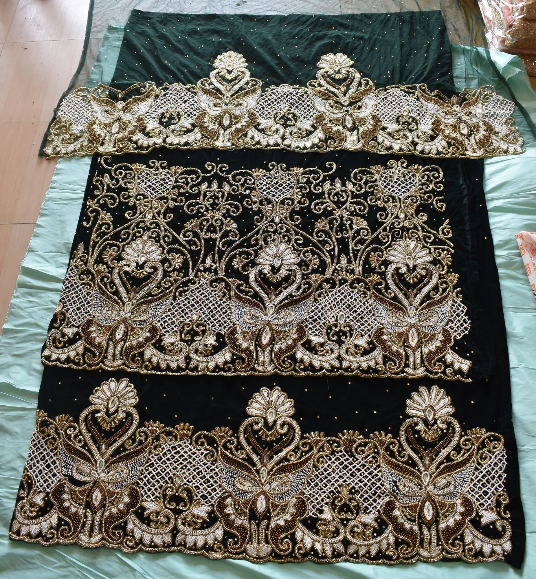 Embroidered Fabric Sewing Craft Diy Handmade Somali George Wrapper For H518f734edfaf4e7cac6b6eb53aa0a909I