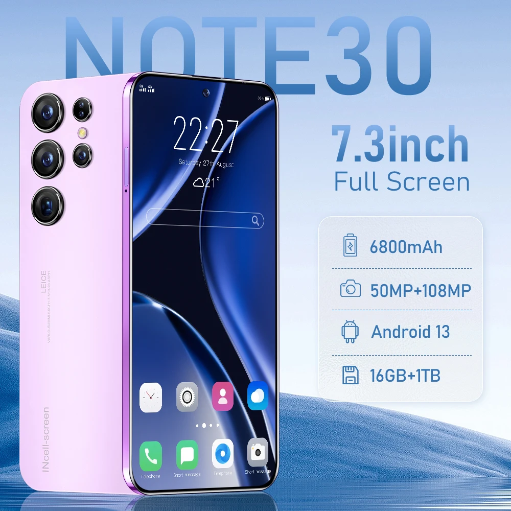 2023 Note30 Ultra Redmi Note 10 Pro Max Back Cover Unlocked Global Version Cell Mobile Phones