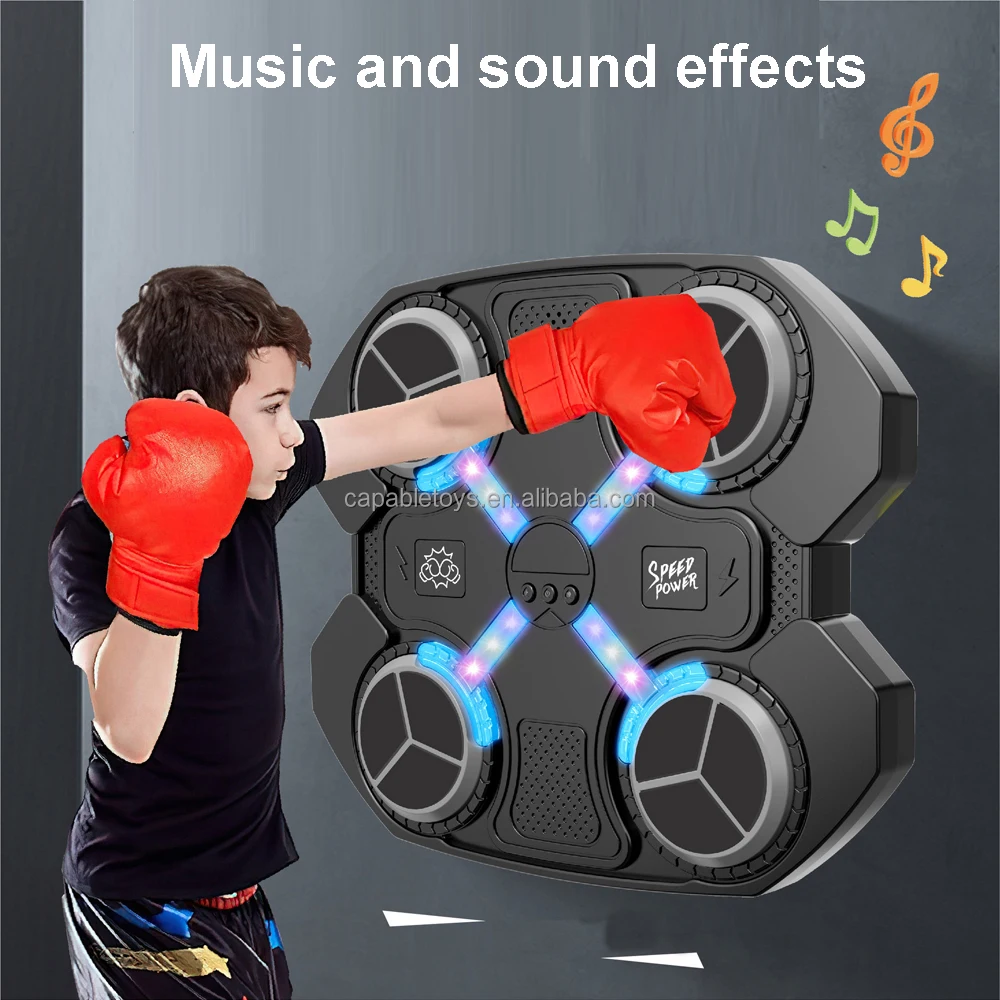 Macchina Da Boxe Musicale Con LED - Pad Da Allenamento Con Guantoni, Bluetooth E Luci - Foto 10