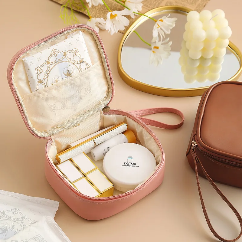 Wholesale Pu Storage Bag Portable Makeup Bag Waterproof Cosmetic Zipper  Pouch Bag