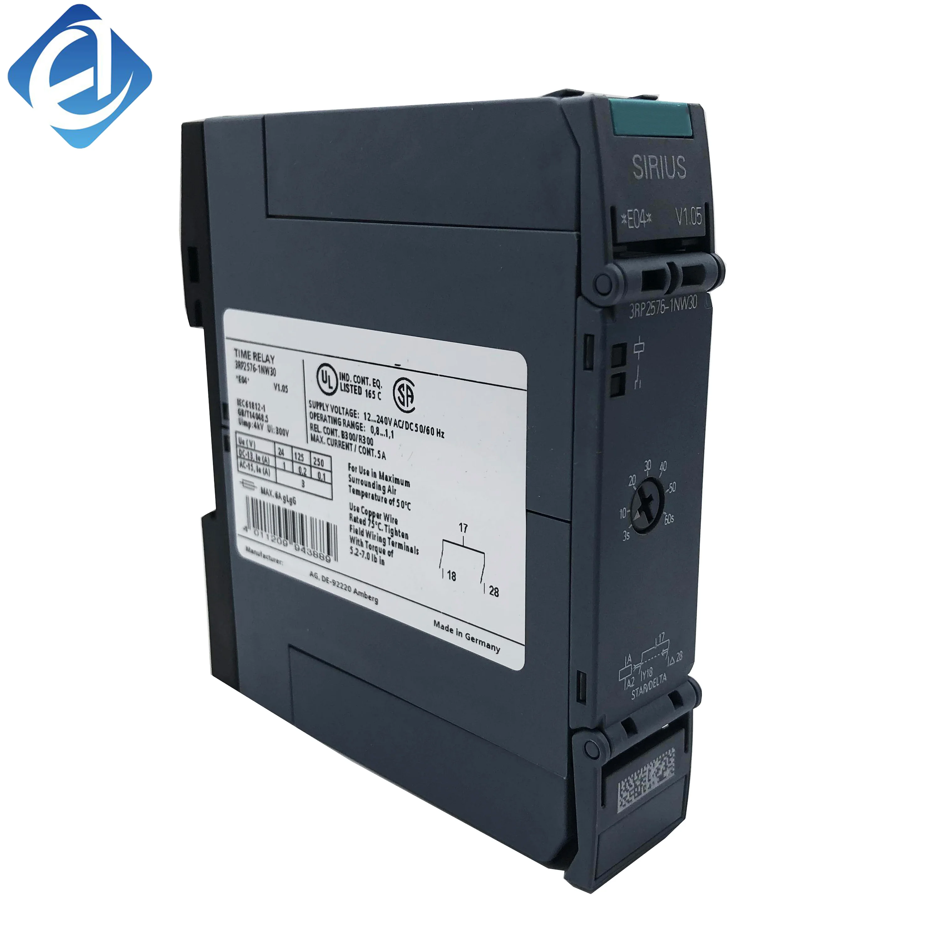New Original 3RP2576-1NW30 time relay. Multi-function delay adjustment, stable timing performance, compact structure and reliable action. Widely used in motor startup.