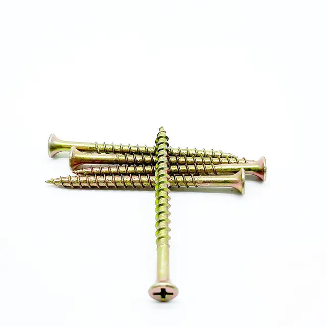 High Strength  All Size of Flat Head CSK Phillips Half Thread Wood Screw Yellow Zinc Gypsum Board Dry Wall Drywall Screws