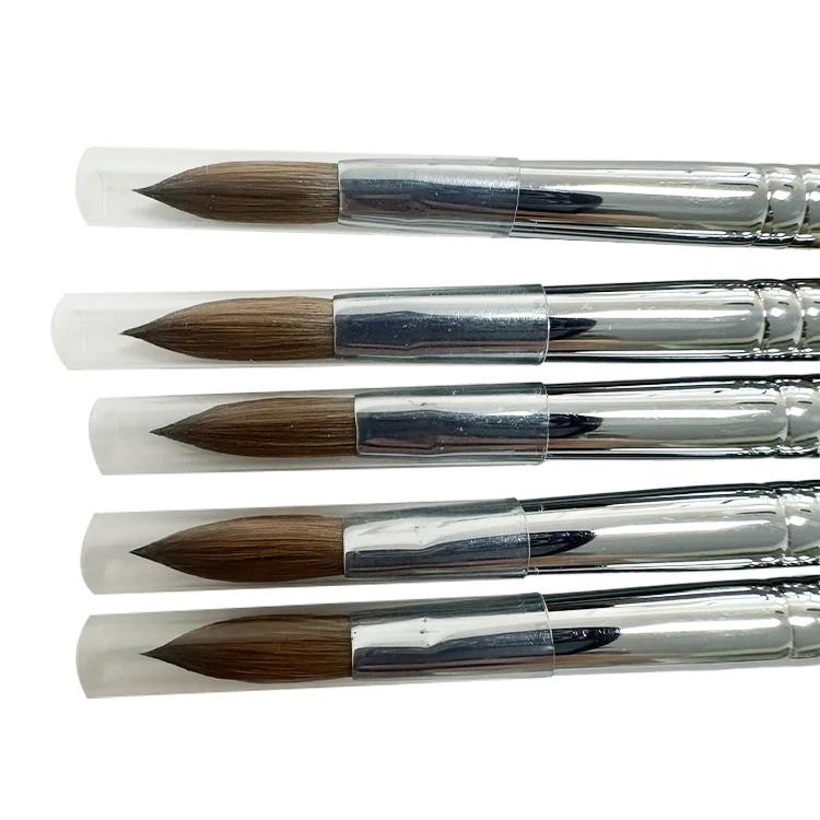 Высококачественные экологически чистые деревянные ручки овальные колинские акриловые кисти для ногтей инструмент маникюра кисть пудры