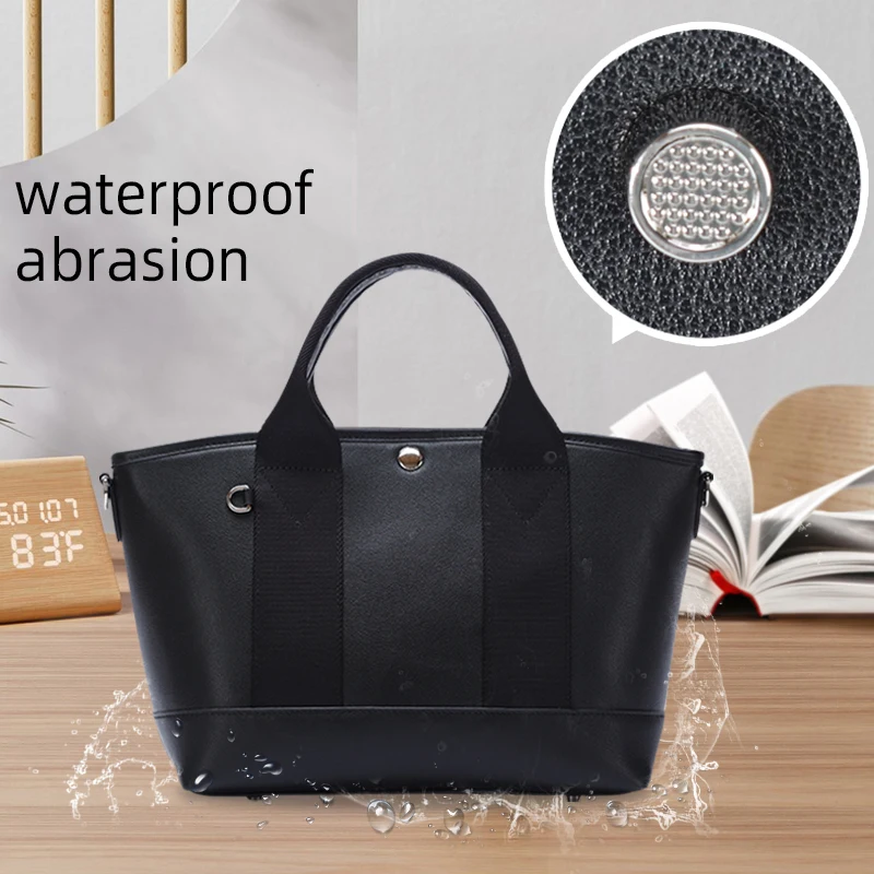 Black Fashion Famale Real Genuine Leather Crossbody Shoulder Bag Handbag Full Grain Leather Bag for Ladies Bucket for Women Bag