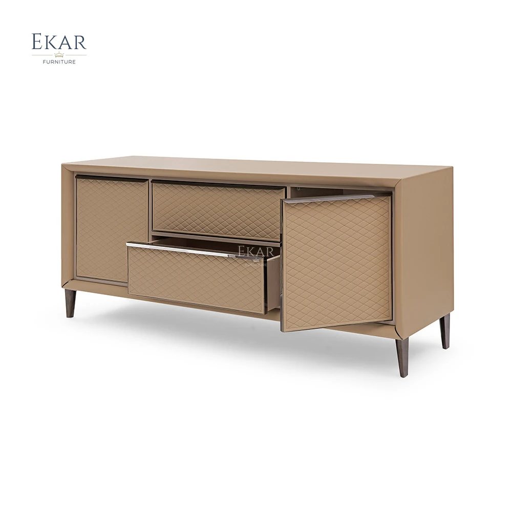 product modern luxury tv cabinet with storage rhombus pattern design elegant living room furniture for bedroom and hall-62