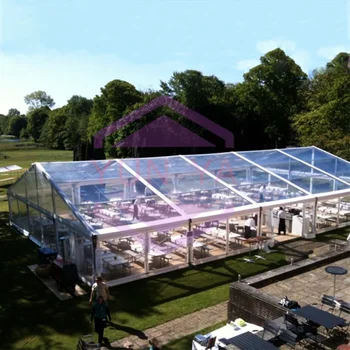 Fast Production Beautiful Elegant Clear Tent Marquees A Shaped Wedding Tents Aluminum Frame Tents Strong Structure