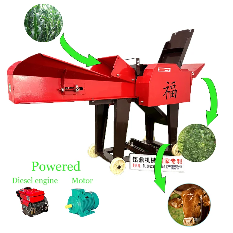 Retail Silage Chopper With Diesel Engine Wheat Bran Chaff Cutter Kenya
