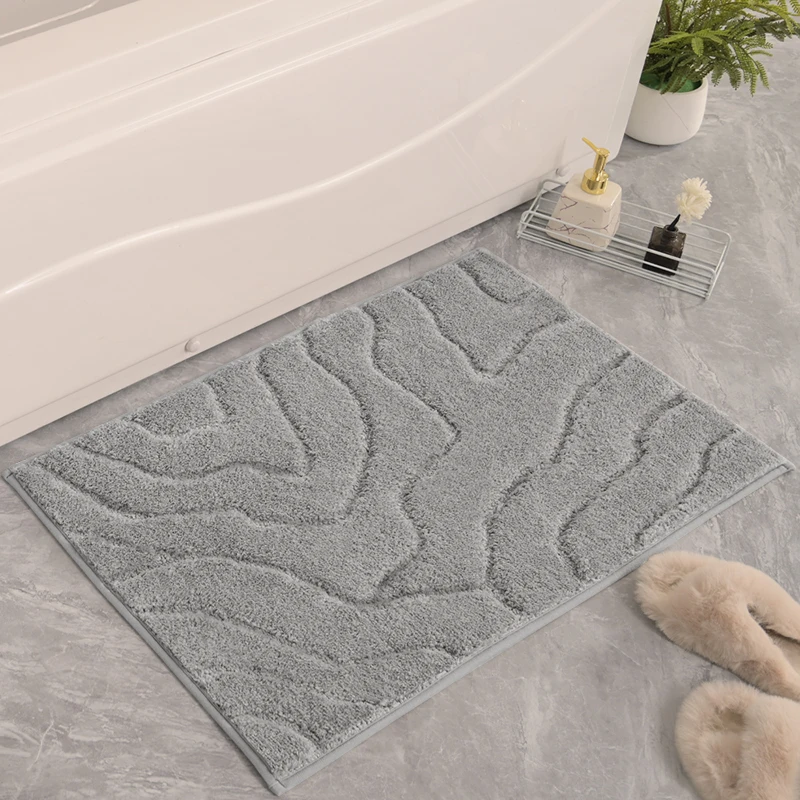 Bathroom Rugs Absorbent Bath Mat for Shower  Non Slip Bathroom Floor Mat Microfiber Easy to Clean Quick Dry