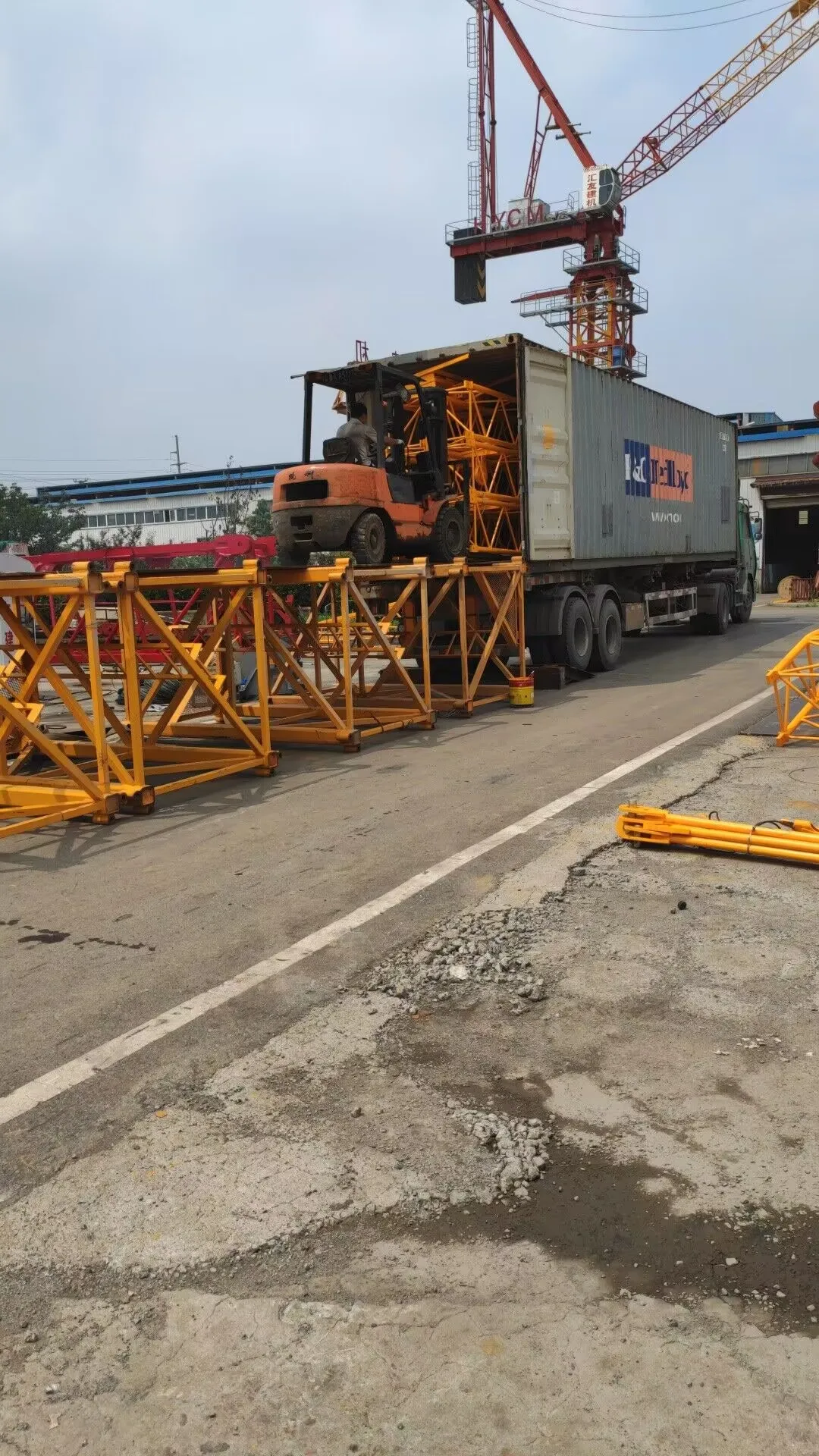 WD60 6t Derrick Roof Crane with 30m Boom Length