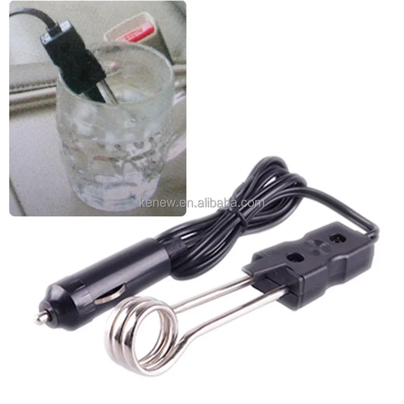 12V/24V Car Drink Heater Auto Electric Immersion Liquid Tea Coffee Water  Heater New Portable Safe 12V Car Immersion Heater