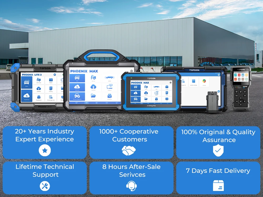Topdon Automotive Car Obd2 All System Diagnosis Scan Scanner Universal