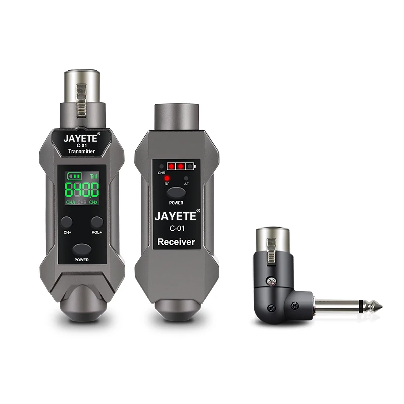 PRO Digital Microphone Wireless System Transmitter Receiver UHF Wireless Adapter for Wired Dynamic Microphone Xlive Type Micro