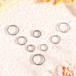 Titanium Colored Hoop Round Designs Hypoallergenic Titanium with Gold Plating Ideal for Earrings & Nose Piercings