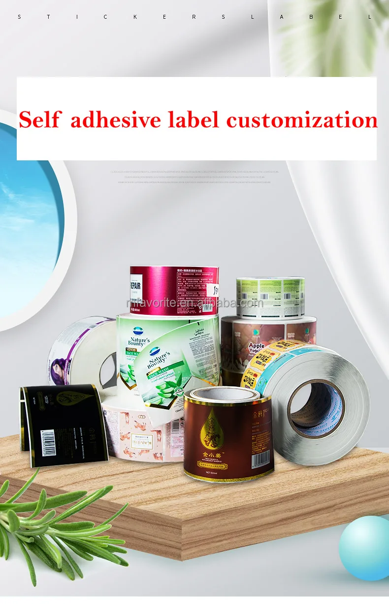 Custom Label For Bottle Printing Roll Sticker For Food Juice Bottle ...