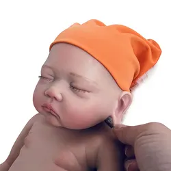Высококачественная однотонная платиновая силиконовая Реалистичная кукла для новорожденных 18 дюймов мягкое на