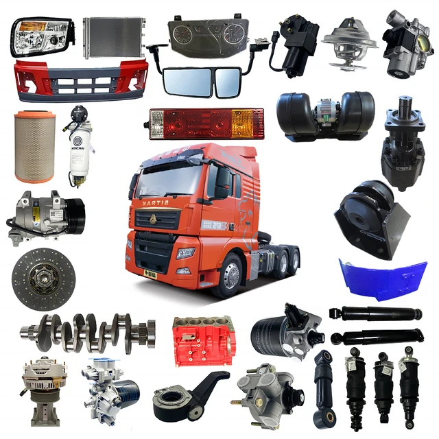 Chinese Heavy Duty Sino Sinotruk HOWO FAW Weichai Shacman Truck Parts Engine Gearbox Chassis Body Electric Parts