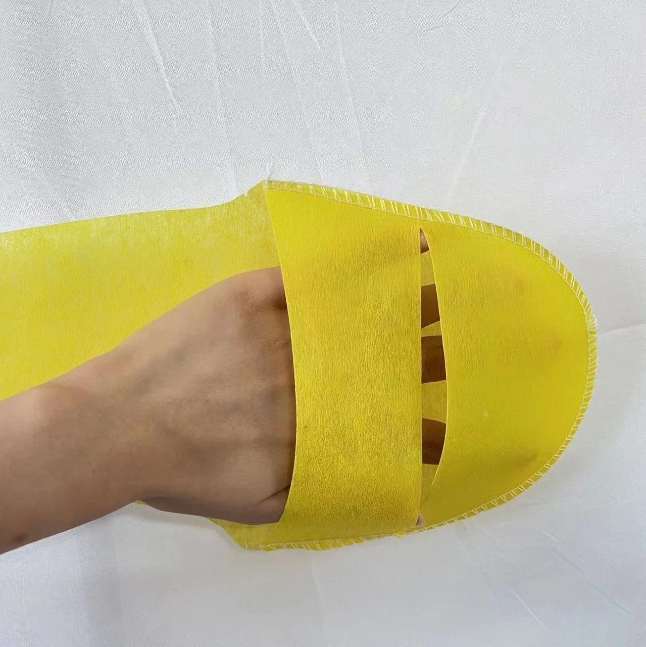 Высококачественные белые одноразовые Тапочки из нетканого материала с открытым носком для спа, педикюра, массажер для ног для женщин