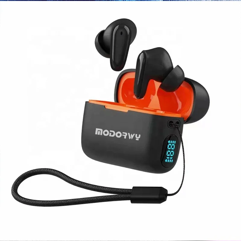 MODORWY LED Digital Display Wireless TWS Gaming Earphones Headphones Earphone HiFi Noise Cancelling Stereo Earbuds
