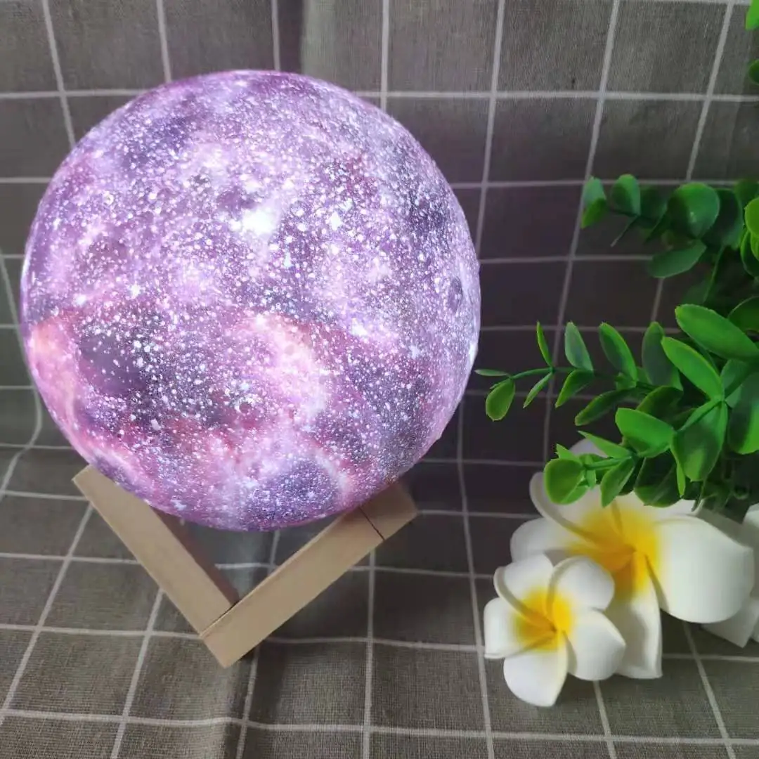 Home Decorative Remote Control 3D Space Night Table Desk Lamp Glowing Decor for Baby Kids Lover