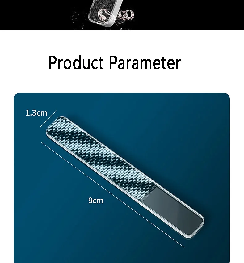 product chinese factory file nail glass with case manicure tool customized glass nail file978-7