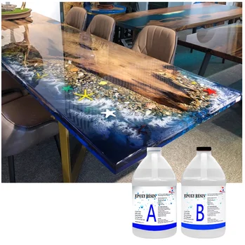 EPOXY AB Glue Deep Casting Clear Epoxy Resin Deep Pour hardener For River Table and Crafts High Transparency