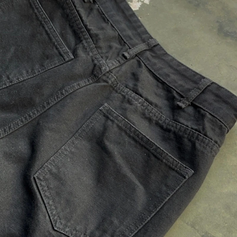 Custom 3D Acid Wash Straight Leg Streetwear Jeans for Men - Designer Denim Pants