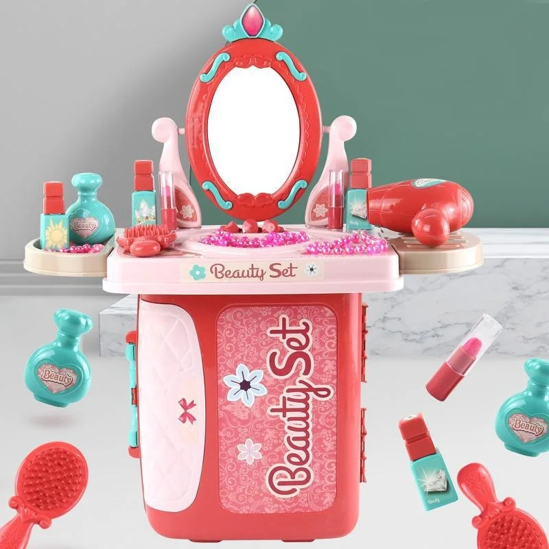 Borsa Gioco Bambina 32 Pezzi: Set Trucco Finto E Accessori, Telefono E Orologio Funzionanti, Regalo Principessa 3-6 Anni