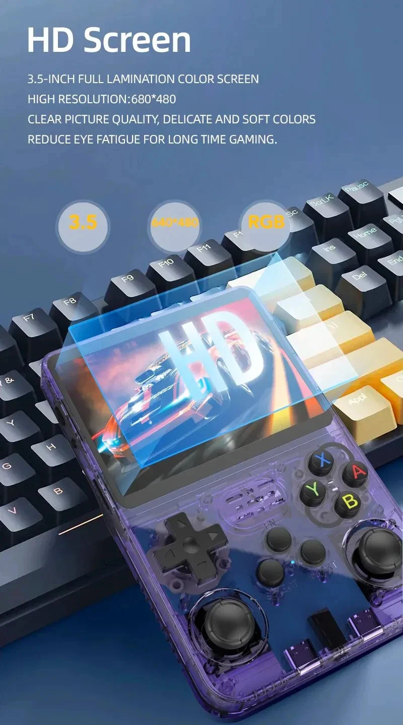 Console Rétro R36S 64 Go – Plus De 15 000 Jeux, écran IPS 3,5 Pouces, Système Linux – Idéal Pour Jouer Partout