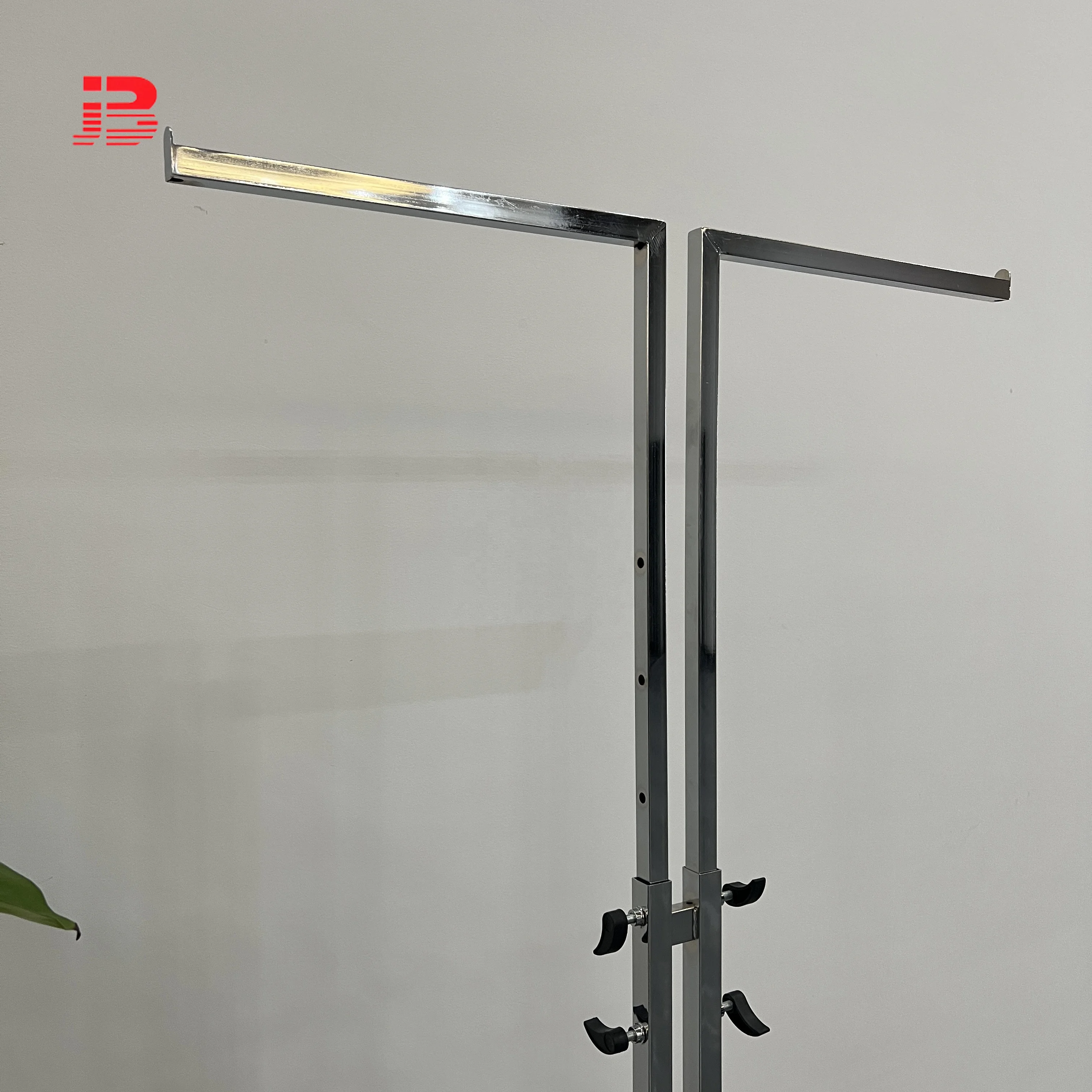 Metal Stainless Steel/ Iron Mirror Clothing Display Stand Adjustable Garment Display Racks supplier