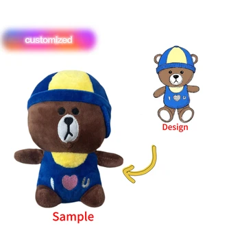 Hot Sale Custom Cartoon Animal Stuffed Doll Cute Soft Plush Toy for Birthday Super Soft Polyester PP Cotton Christmas Gift