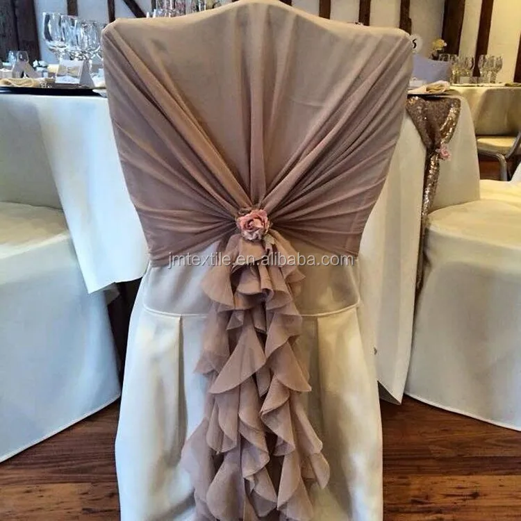 Wholesale Fancy Milk Gauze /chiffon Chiavari Variy Chair Sashes Spandex
