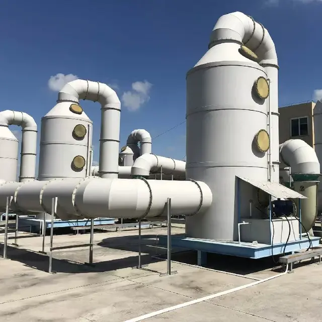 PP stainless steel water spray purification tower waste gas treatment cyclone acid mist desulfurization dust removal equipment