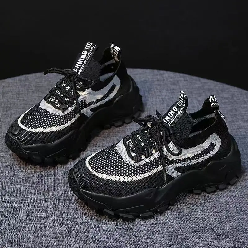 Hongyan New Korean Casual Women's Shoes Daddy Shoes Flying Mesh Surface Breathable Sport aperçu 9
