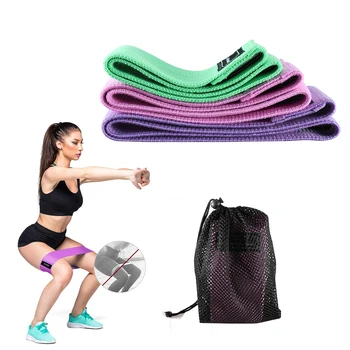 2021 New Design Custom Logo Set of 3 Exercise Stretch Hip Circle,Printed Fabric Booty Band Gym Fitness Glute Resistance Band