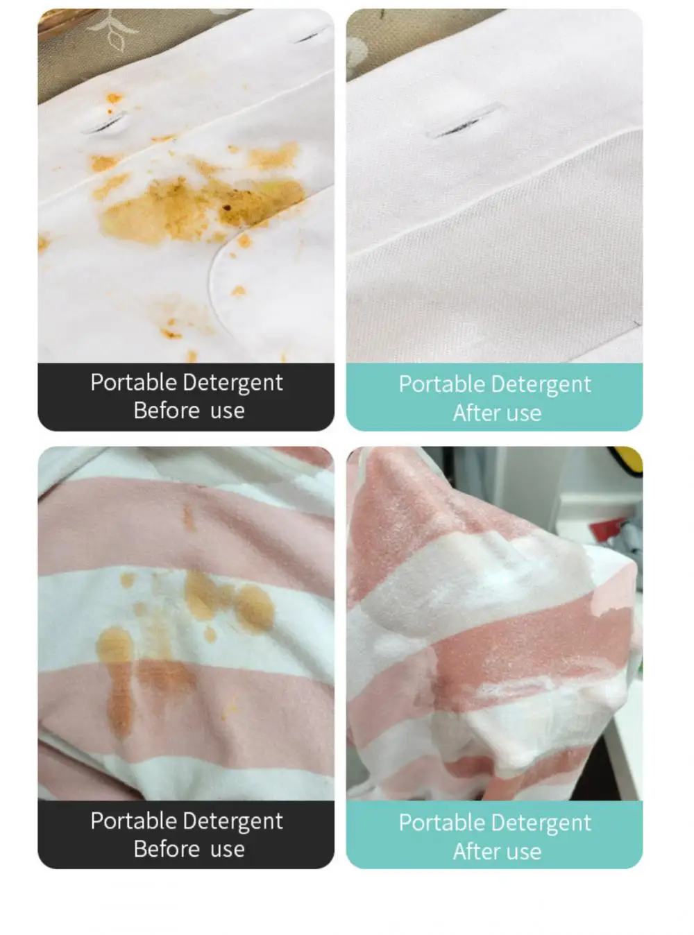 Portable 50ML Rolling Ball Oil Detergent Liquid Form Cloth Stain Remover Pen for Clothes Sofa Pants Sofa Cleaning
