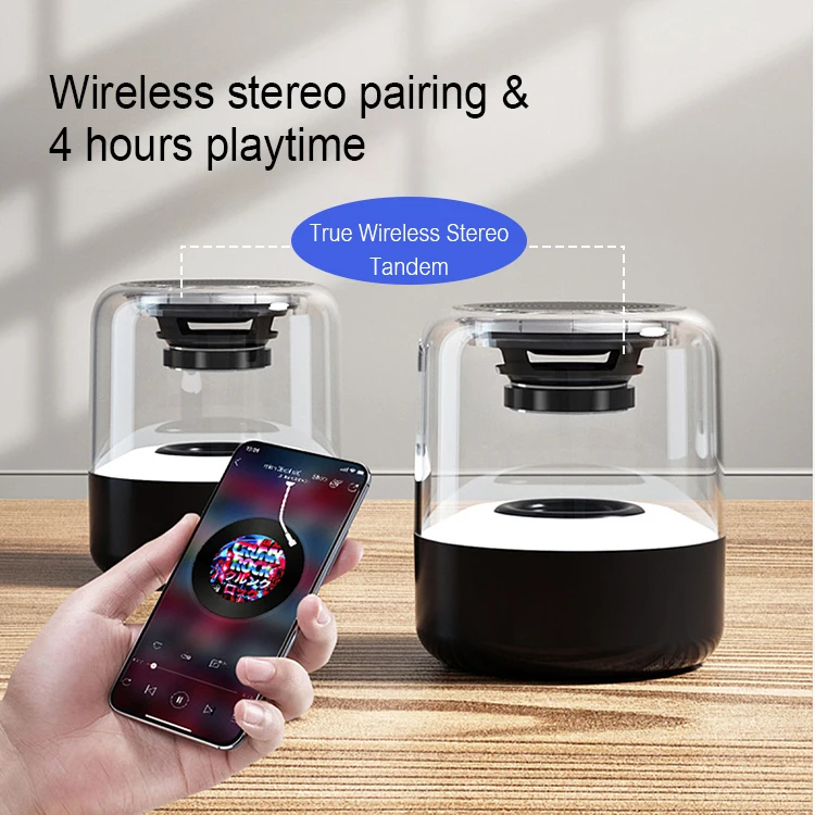 New Design BT Function Speaker USB TF Card FM Portable Wireless Speaker With Colorful LED Light
