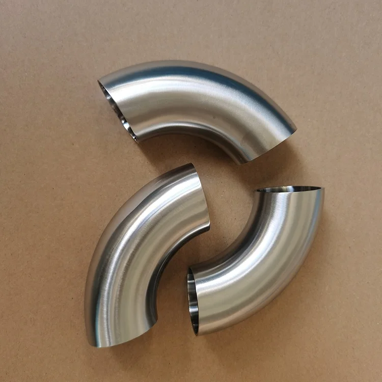 Sanitary 304 Stainless Steel Butt Welded 90 Degree Elbow Bend Stainless Steel Pipe Fittings
