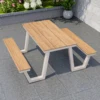 WT frame-140cm table with bench